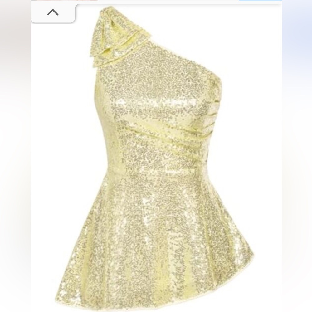 New GRACE KARIN Women's
Polyester Shiny One Shoulder Party Wear Top size medium